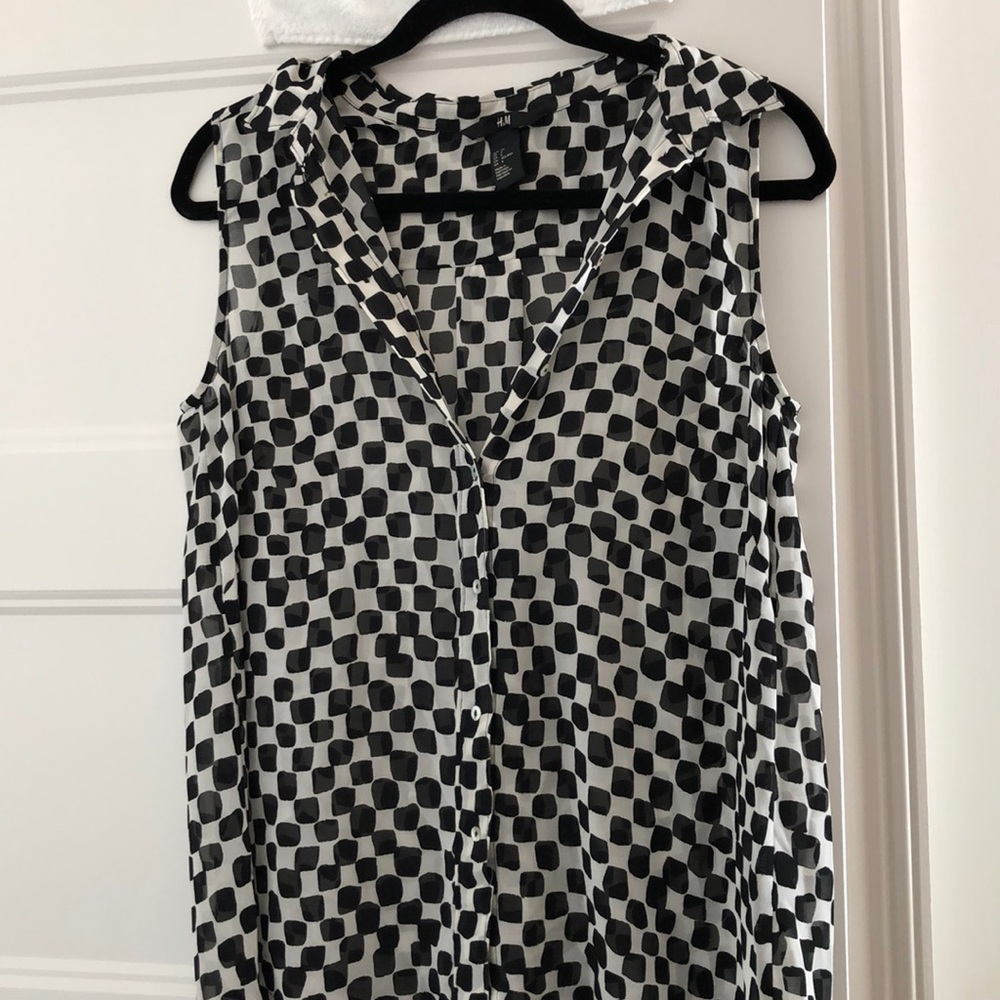 H&M high low collared tank.